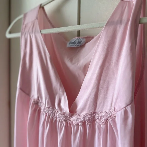 Vintage Vanity Fair Blush Pink Sleeveless Chemise Slip Dress 💝 Plus Size 2XL - Picture 2 of 7
